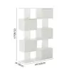 72.8" Warm White Sliding Door Etagere Bookshelf 5-Shelf Tall Book Shelf Rich Storage