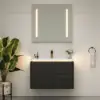 Picture of Modern 80 cm Floating Bathroom Vanity with Sink, Soft LED, Ample Storage