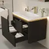 Picture of Modern 80 cm Floating Bathroom Vanity with Sink, Soft LED, Ample Storage