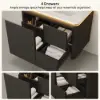 Picture of Modern 80 cm Floating Bathroom Vanity with Sink, Soft LED, Ample Storage