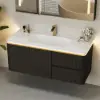 Modern 47.2" Floating Bathroom Vanity with Sink, Soft LED, Ample Storage