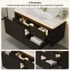 Modern 47.2" Floating Bathroom Vanity with Sink, Soft LED, Ample Storage