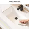 39.4" Wall-Mounted Bathroom Vanity with Sintered Stone Top, LED Sensor Light