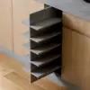 180 cm Japandi Grey Wood Kitchen Island with Multi-Storage and LED Light