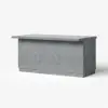 180 cm Japandi Grey Wood Kitchen Island with Multi-Storage and LED Light