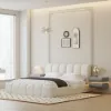 Humply Floating Leather 2-Drawer Smart LED Bedside Table with Sintered Stone Top – AUD-H2474