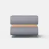 Humply Floating Leather 2-Drawer Smart LED Bedside Table with Sintered Stone Top – AUD-H2474