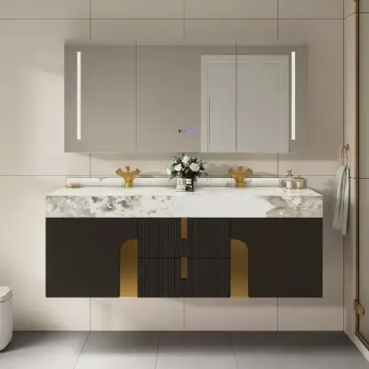 Picture of Artis 152cm Floating Double Sink Bathroom Vanity Sintered Stone Top