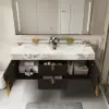 Artis 152cm Floating Double Sink Bathroom Vanity Sintered Stone Top