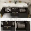 Artis 152cm Floating Double Sink Bathroom Vanity Sintered Stone Top