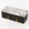 Artis 152cm Floating Double Sink Bathroom Vanity Sintered Stone Top