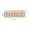 Aura 47" Ash Wood Slatted Coffee Table with Sintered Stone Top – Whitewash
