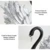 2-Piece Resin Swan Figurines – Elegant Black & Silver Swan Decorative Storage Set