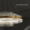 Fixedo Modern Crystal LED Chandelier & Kitchen Island Light Set – AUD-H2480