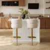 Modern 130 cm Glossy Sintered Stone Kitchen Island with Storage, White