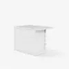 Modern 130 cm Glossy Sintered Stone Kitchen Island with Storage, White
