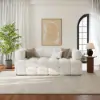 190 cm 3-Seater Boucle Convertible Sleeper Sofa – AUD-H2490