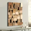 100 cm Brown Glass Wall Mirror Geometric Decorative Mirror Vertical & Horizontal Mounting