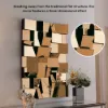 100 cm Brown Glass Wall Mirror Geometric Decorative Mirror Vertical & Horizontal Mounting