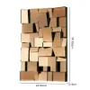 100 cm Brown Glass Wall Mirror Geometric Decorative Mirror Vertical & Horizontal Mounting