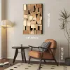 100 cm Brown Glass Wall Mirror Geometric Decorative Mirror Vertical & Horizontal Mounting