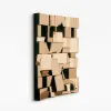 100 cm Brown Glass Wall Mirror Geometric Decorative Mirror Vertical & Horizontal Mounting