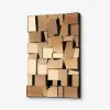 100 cm Brown Glass Wall Mirror Geometric Decorative Mirror Vertical & Horizontal Mounting