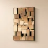 100 cm Brown Glass Wall Mirror Geometric Decorative Mirror Vertical & Horizontal Mounting