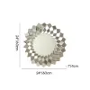 60cm Diamond-Shaped Wall Mirror, Silver Round Decorative Mirror
