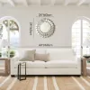 60cm Diamond-Shaped Wall Mirror, Silver Round Decorative Mirror
