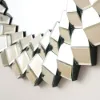 60cm Diamond-Shaped Wall Mirror, Silver Round Decorative Mirror