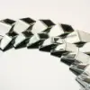 60cm Diamond-Shaped Wall Mirror, Silver Round Decorative Mirror