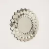 60cm Diamond-Shaped Wall Mirror, Silver Round Decorative Mirror
