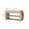 32'' Wood Veneer Whitewash Shoe Storage Entryway Bench with Shoe Rack
