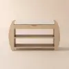 32'' Wood Veneer Whitewash Shoe Storage Entryway Bench with Shoe Rack