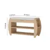 32'' Solid Wood Natural Shoe Storage Entryway Bench with Shoe Rack