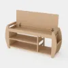 40'' Solid Wood Natural Shoe Storage Entryway Bench with Shoe Rack