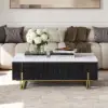 Grovyn 47" Fluted Lift-Top Coffee Table with 2 Drawers
