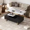 Grovyn 47" Fluted Lift-Top Coffee Table with 2 Drawers