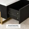 Grovyn 47" Fluted Lift-Top Coffee Table with 2 Drawers
