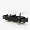 Grovyn 47" Fluted Lift-Top Coffee Table with 2 Drawers