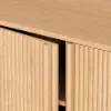 Lineva 200 cm Solid Wood Fluted Natural TV Stand with Cabinets