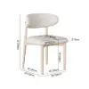 Modern Whitewash PU Leather Dining Chair with Rubber Wood Legs, 1 Piece