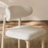 Modern Whitewash PU Leather Dining Chair with Rubber Wood Legs, 1 Piece