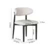Modern Black PU Leather Dining Chair with Rubber Wood Legs, 1 Piece