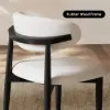 Modern Black PU Leather Dining Chair with Rubber Wood Legs, 1 Piece