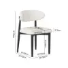 Modern Black Boucle Dining Chair with Rubber Wood Legs, 1 Piece