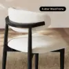 Modern Black Boucle Dining Chair with Rubber Wood Legs, 1 Piece