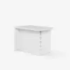 Modern 127 cm Glossy Sintered Stone Kitchen Island with Storage, White