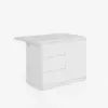 Modern 127 cm Glossy Sintered Stone Kitchen Island with Storage, White
